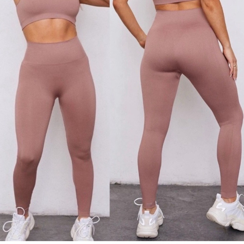 Set Active SculptFlex mauve leggings, small